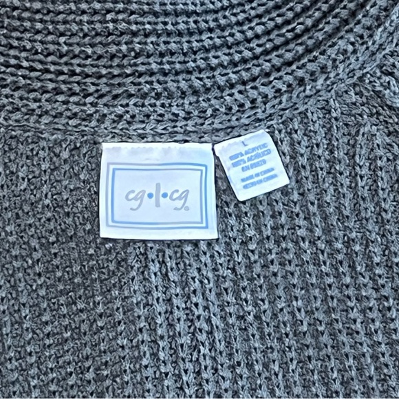 Cg | Cg Gray Sweater Wonderful Layering Piece Size L - Picture 6 of 6